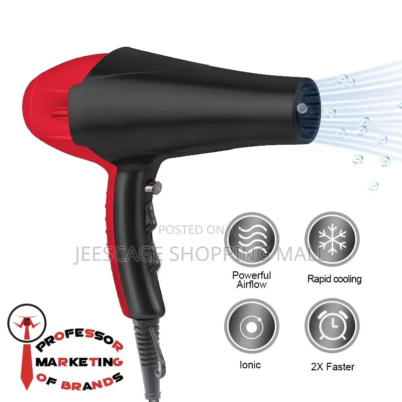 Zumber Professional Hair Dryer - Red Black