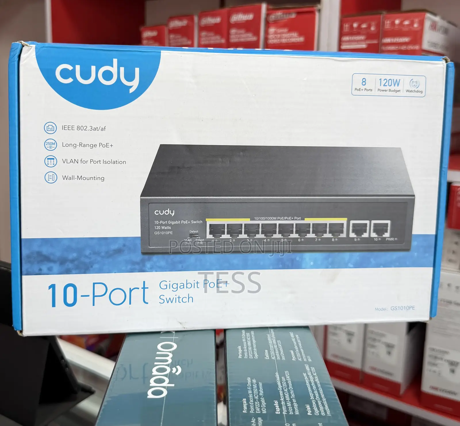 Cudy 8 Port Gigabit Poe Switch 120 Watts Poe Gs1010pe 10/100/1000mbps