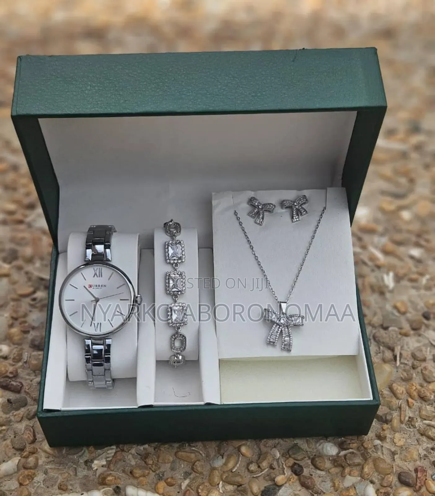 Classy Ladies Watch and Bracelet Jewelry Set