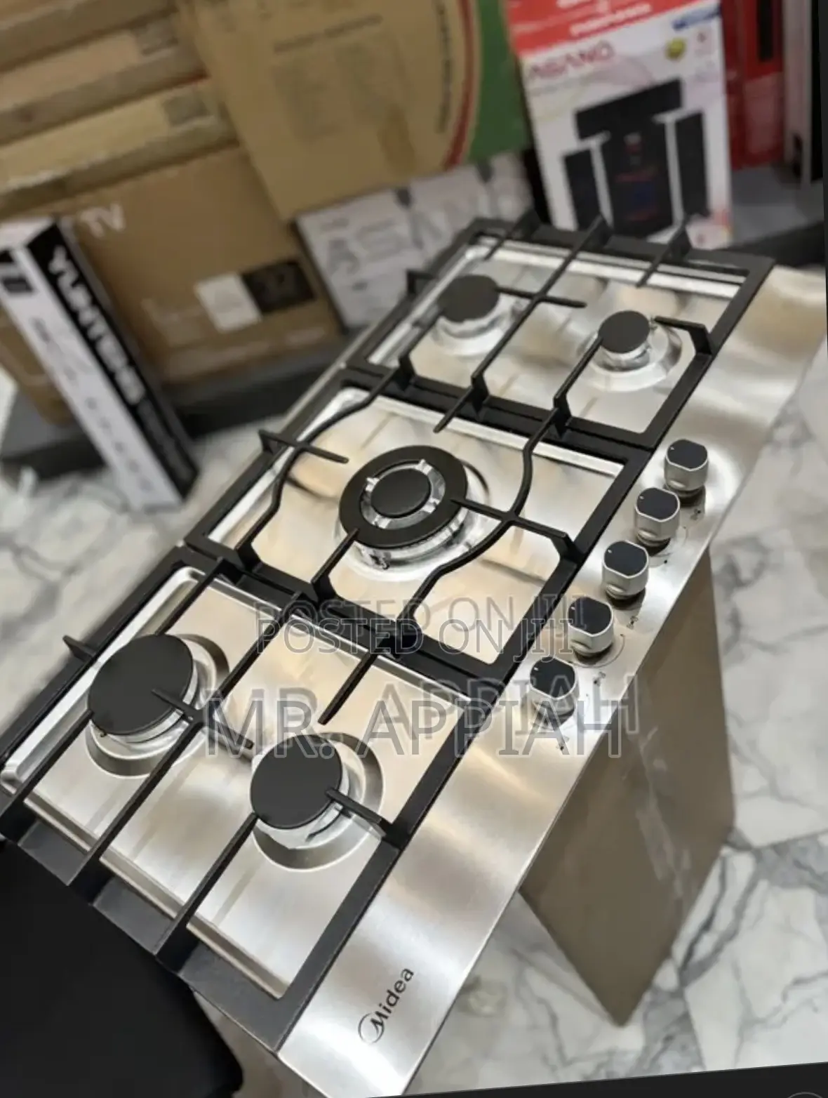 Durable Midea 90g50me Built in 5 Burner Gas Hob(Gray) 