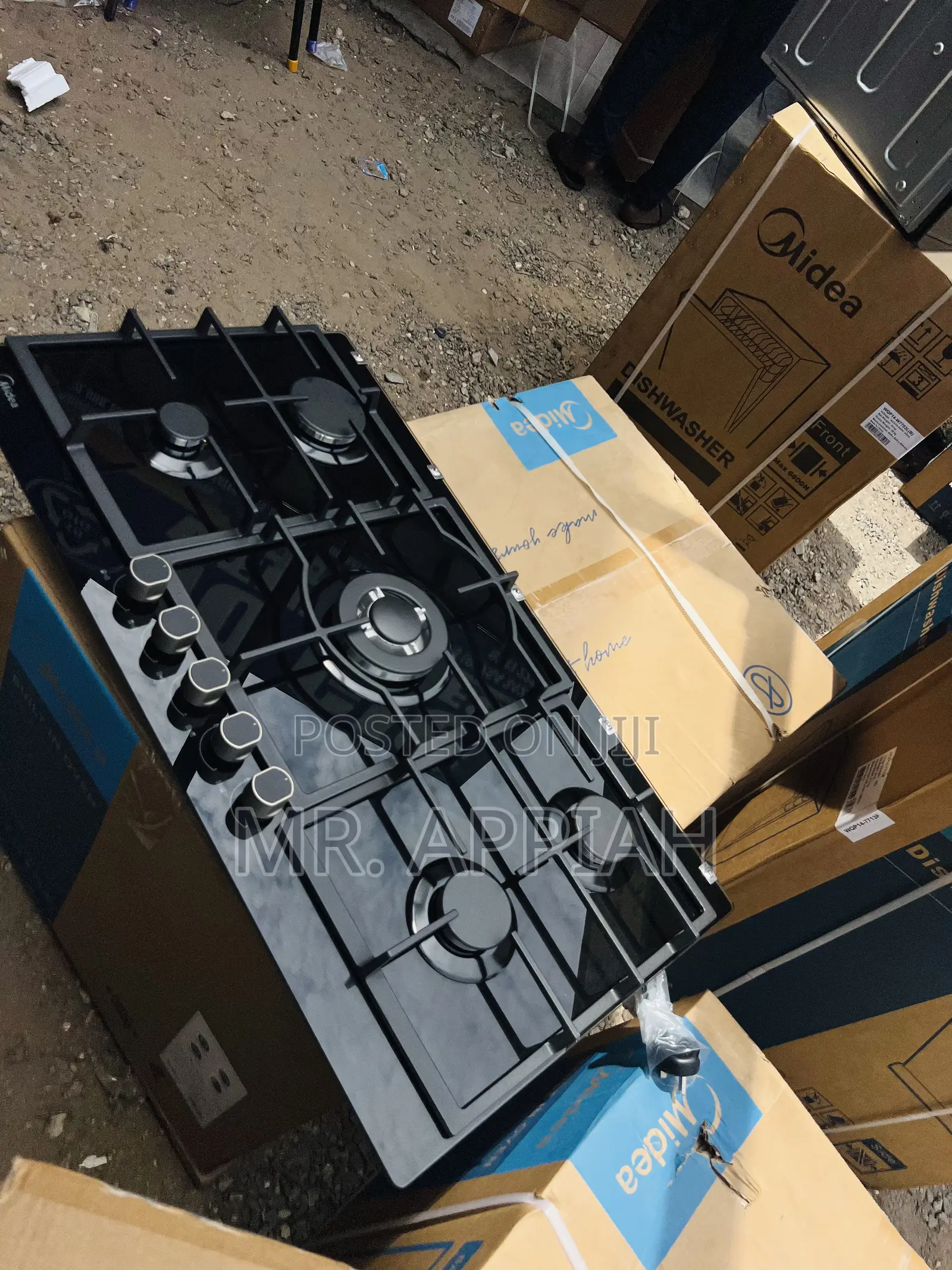 Sealed in Box Midea 90gq095 90cm Built in 5 Gas Hob(Black)240watt