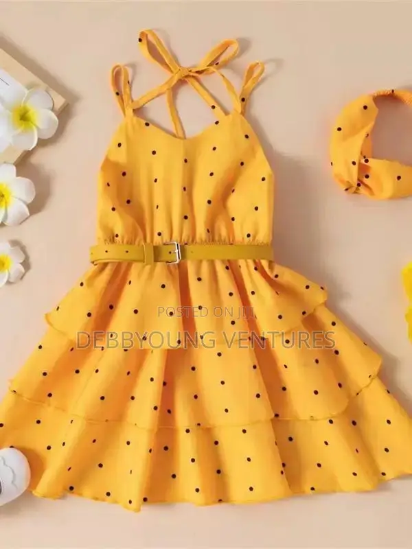 Cross-Border Summer Girl Waist Cinching Polka Dot Dress