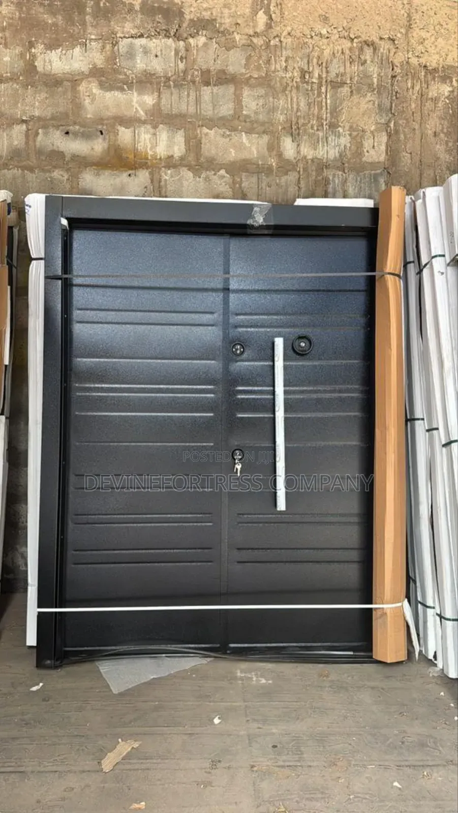 High Quality Full Metal Black Double Door Available in All Sizes