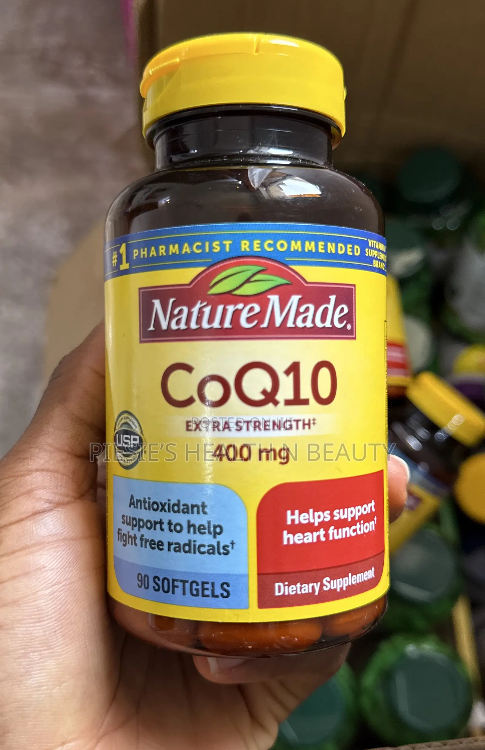 Nature Made Coq10 400mg Extra Strength 90 Softgels. Expiry: Sept. 2026
