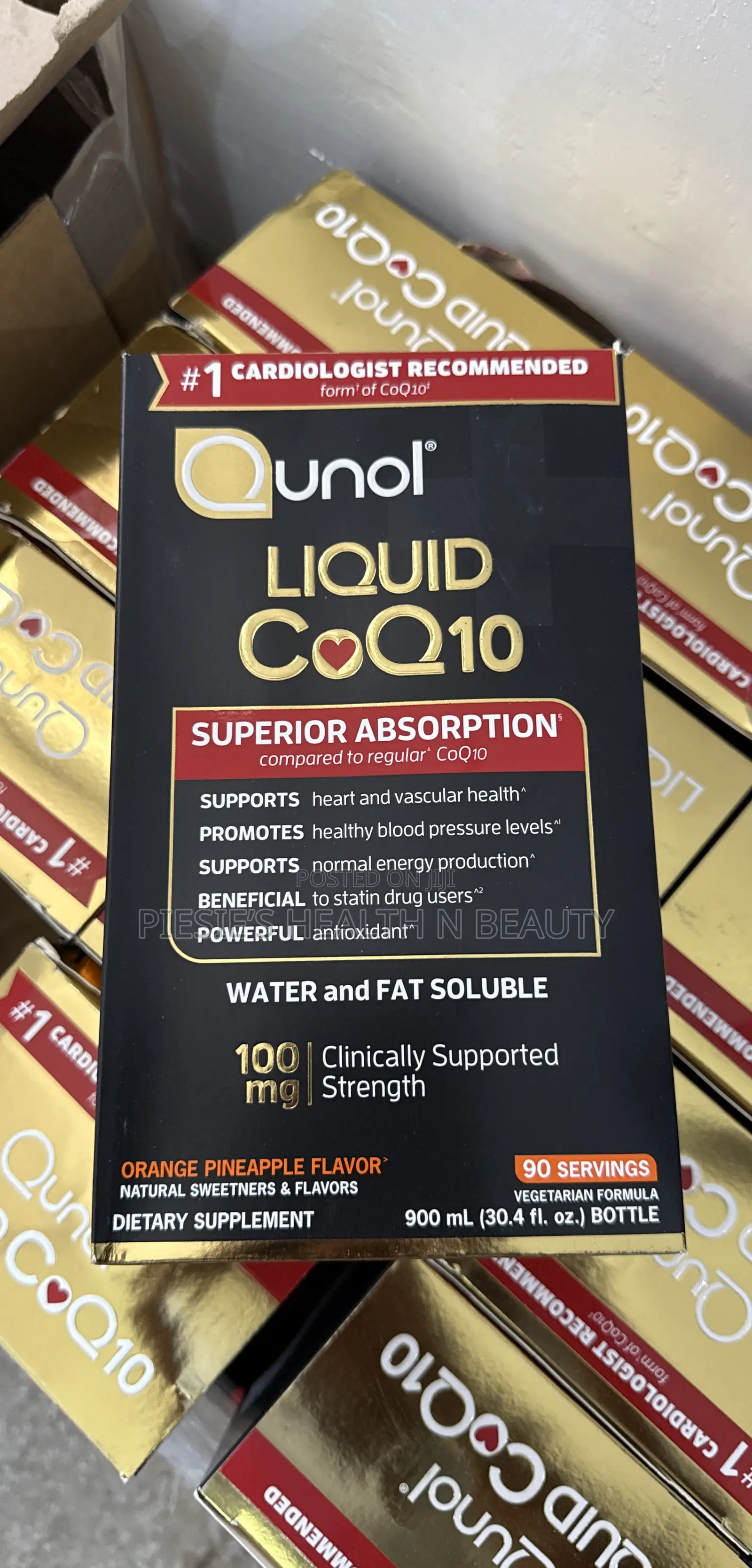Qunol Liquid Coq10, 100mg, Orange Pineapple Flavor , 900ml