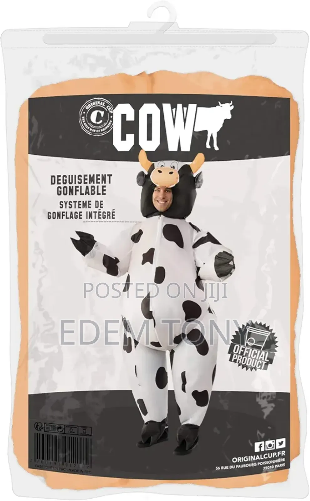 Inflatable Cow Costume for Adult for Parties or Halloween