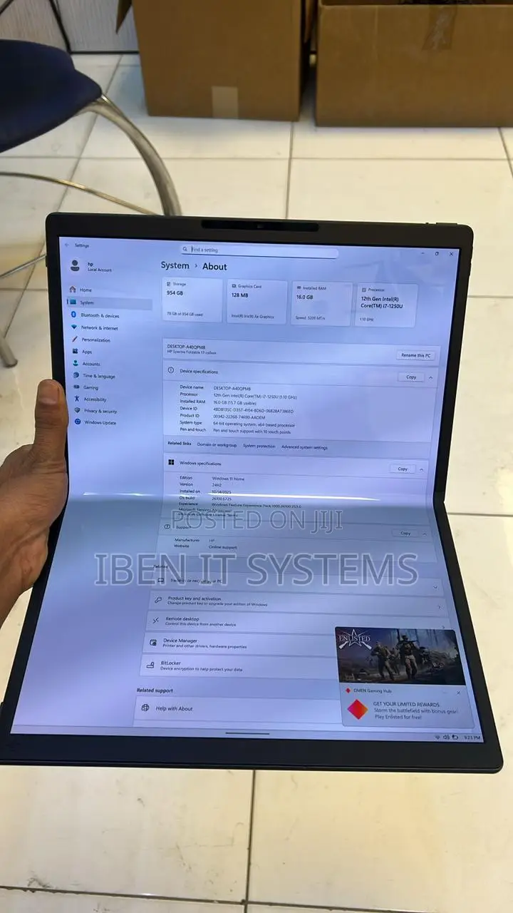 Laptop HP Spectre 16GB Intel Core i7 SSD 1T