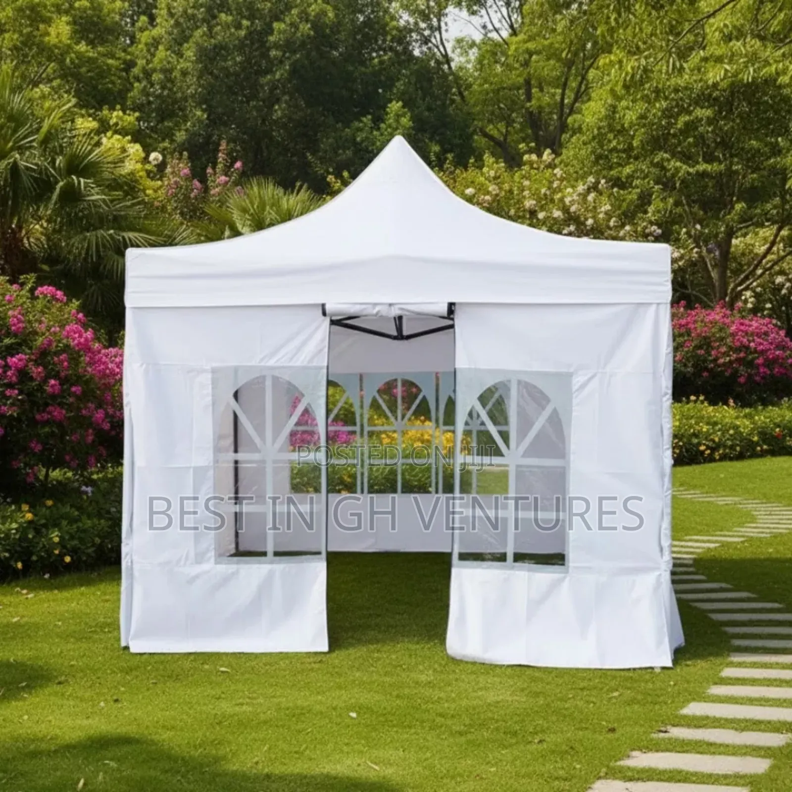 White Heavy Duty 10ftx10ft Foldable Tent Enclosed With Windows Door