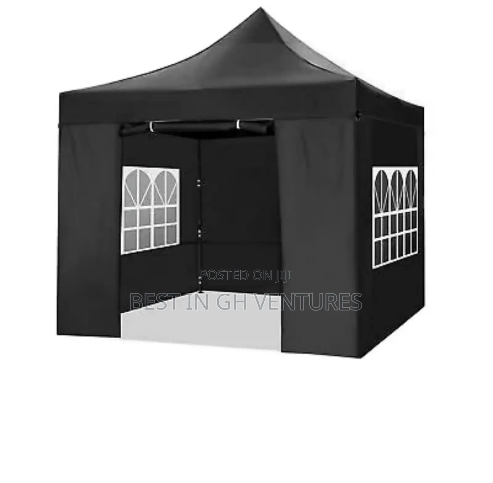 Black 3mx3m Tent Enclosed With Windows and Doora