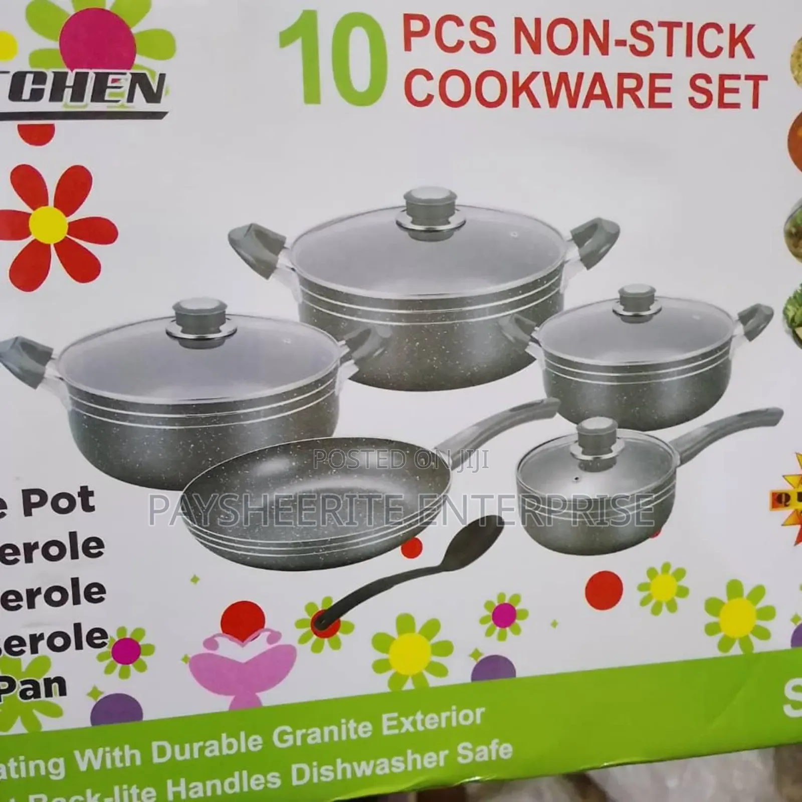 10pcs Non Stick Cookware Set 480gh