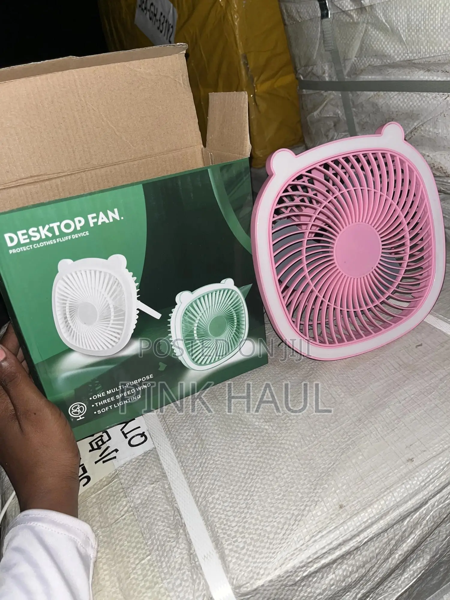 Rechargeable Table Fan With Light