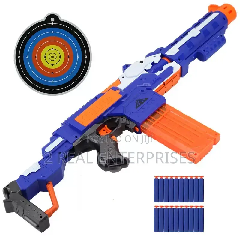 Electric Automatic Reload Nerf Gun With Bullets, Target Boards