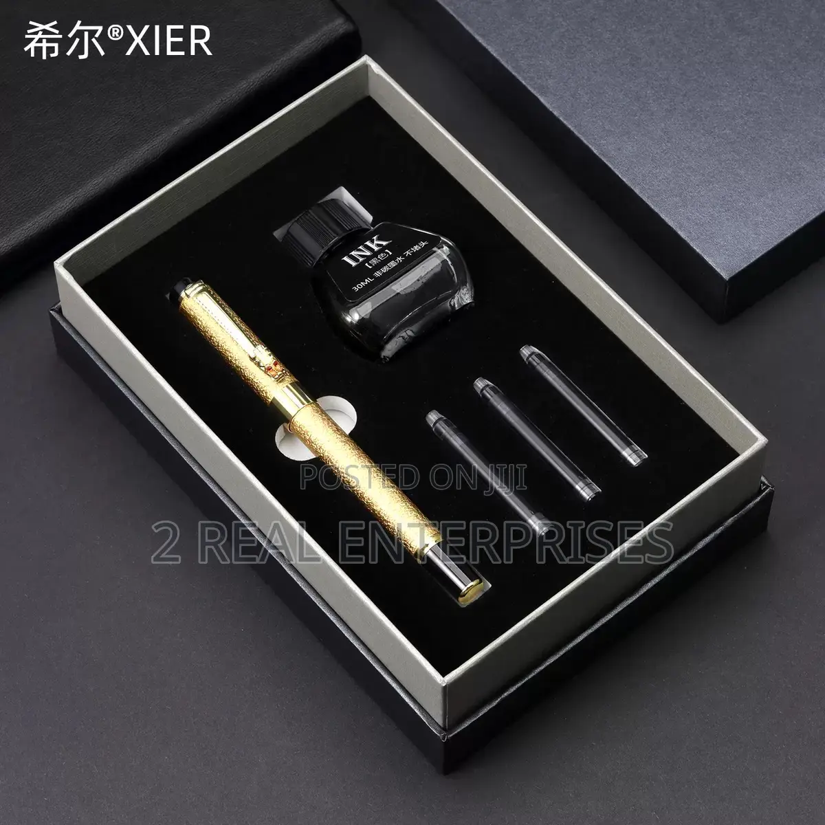 Xier Golden Dragon Fountain Pen Set Calligraphy Pen Gift Set