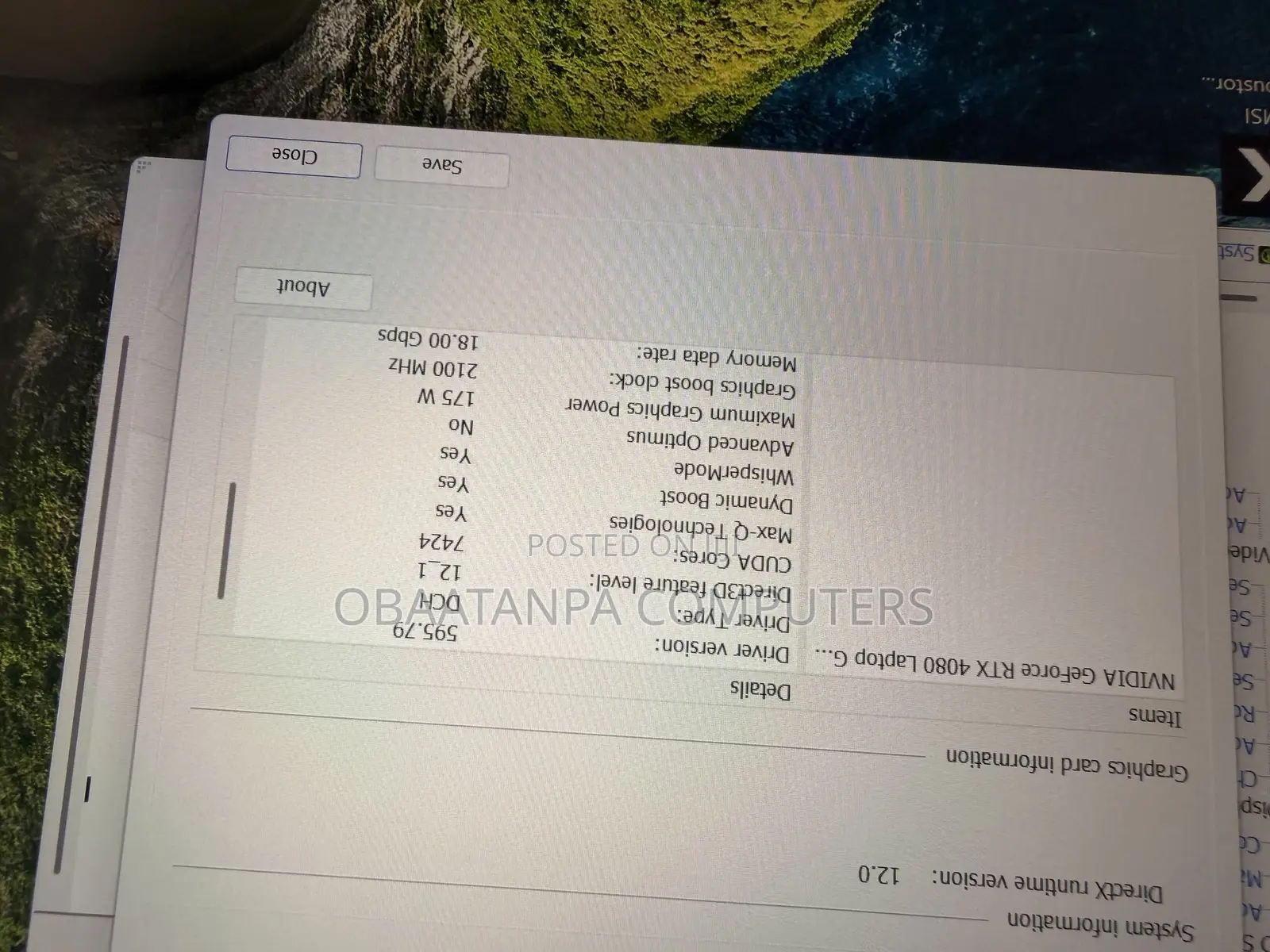 New Laptop Dell Allienware M18 R1 48GB Intel Core i7 SSD 1T