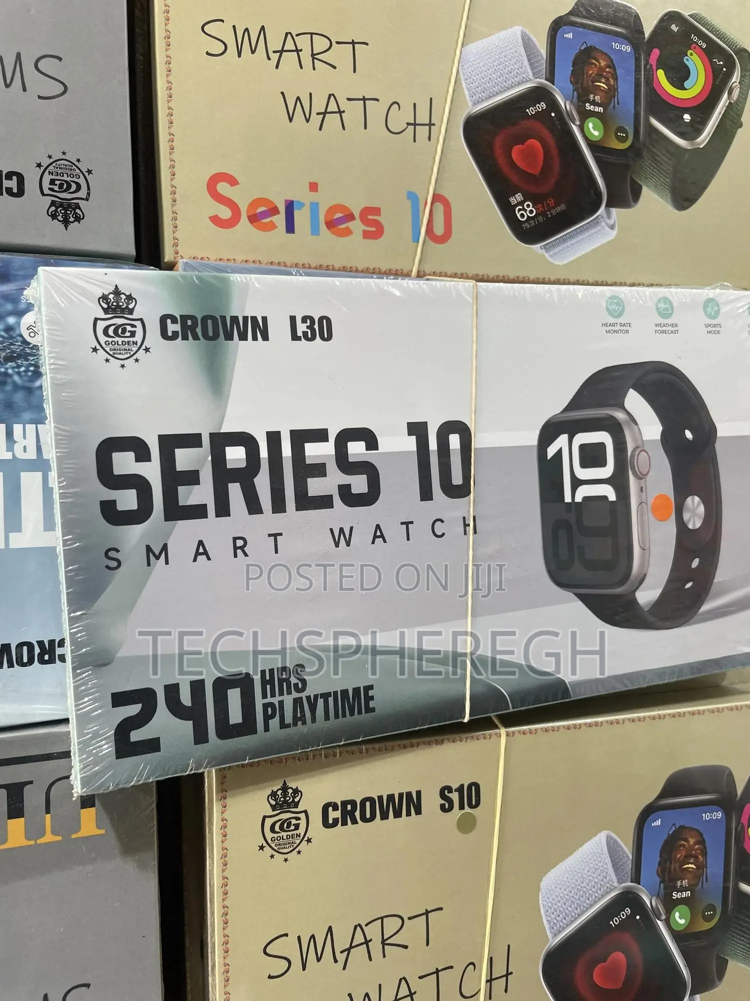 Crown L30 Series 10 Smartwatch - 240hrs Playtime - Brand New