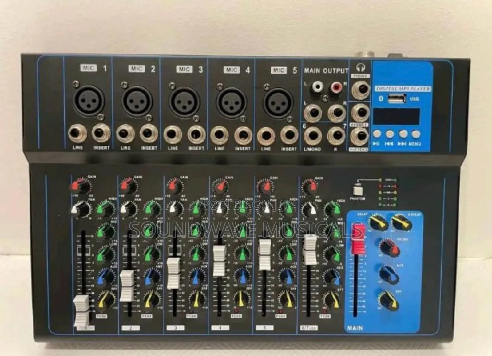 7 Channel Mixer With Bluetooth