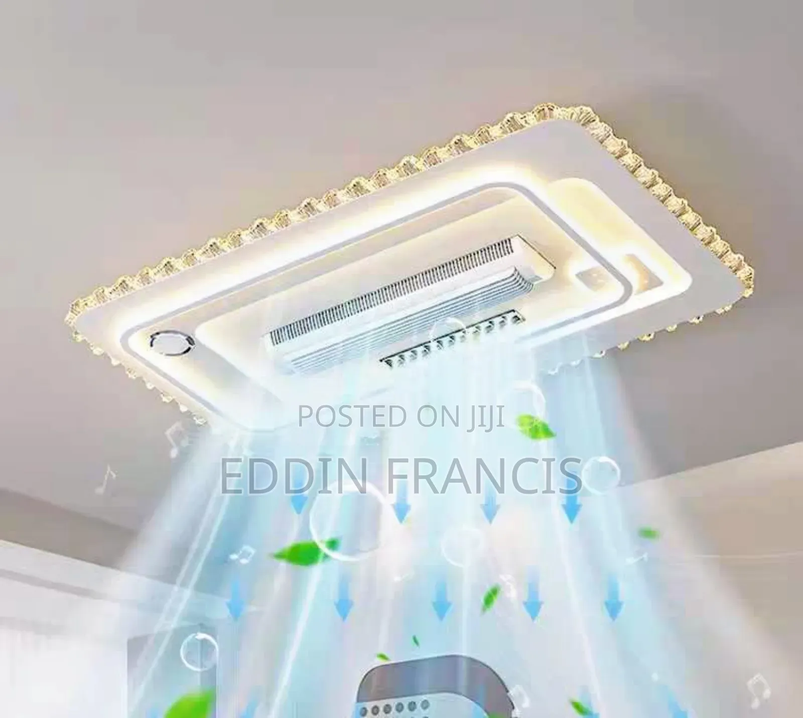 Stylish Hidden Fan Light With Bluetooth+ Voice Control+Remote
