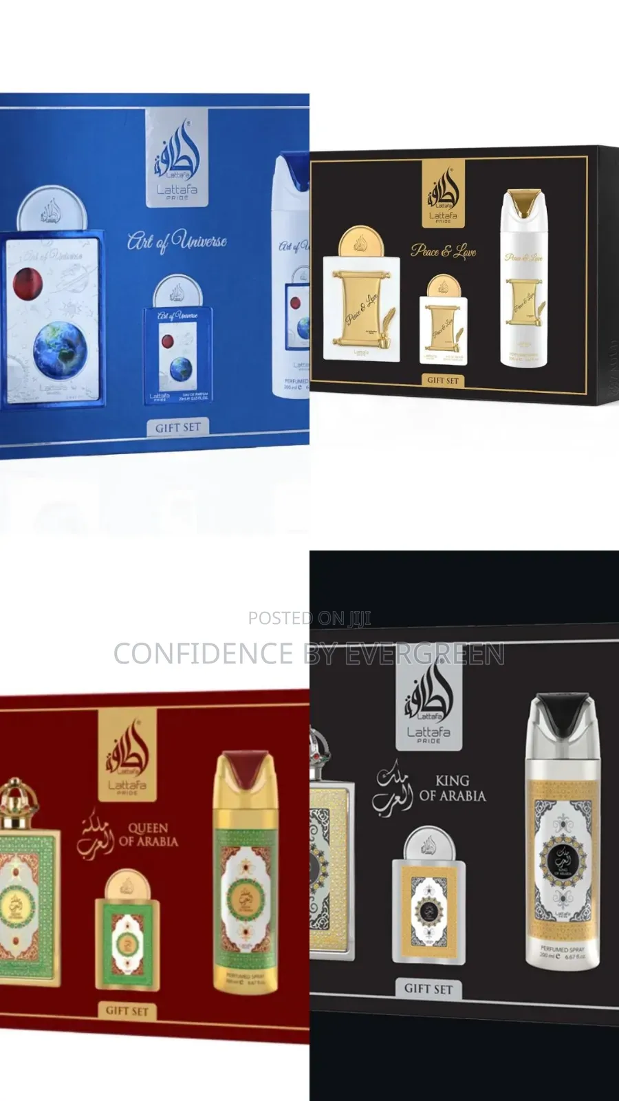 Lataffa Gift Set(Art of Universe, Peace Love , King Queen of Arabia)