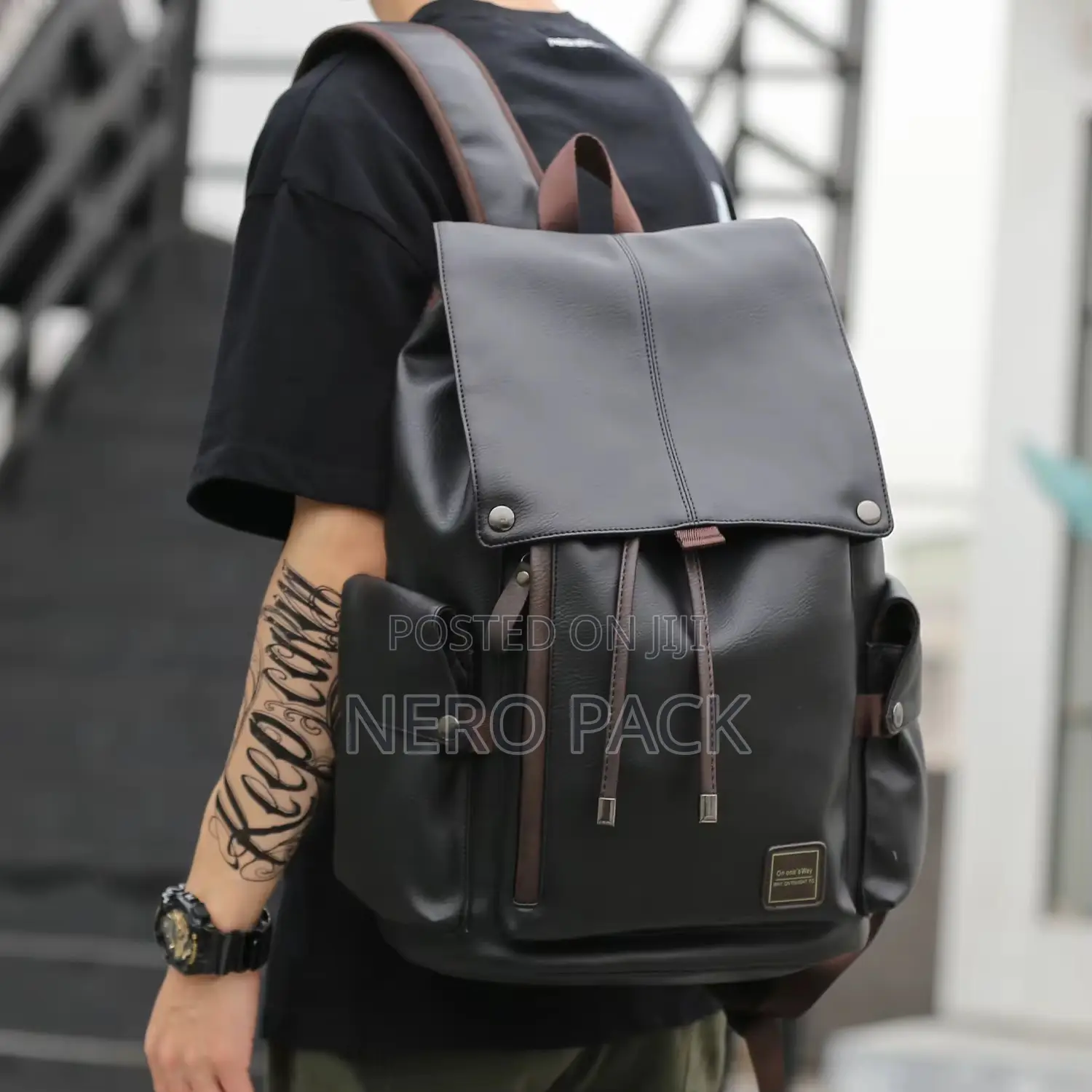 Waterproof Leather Backpack