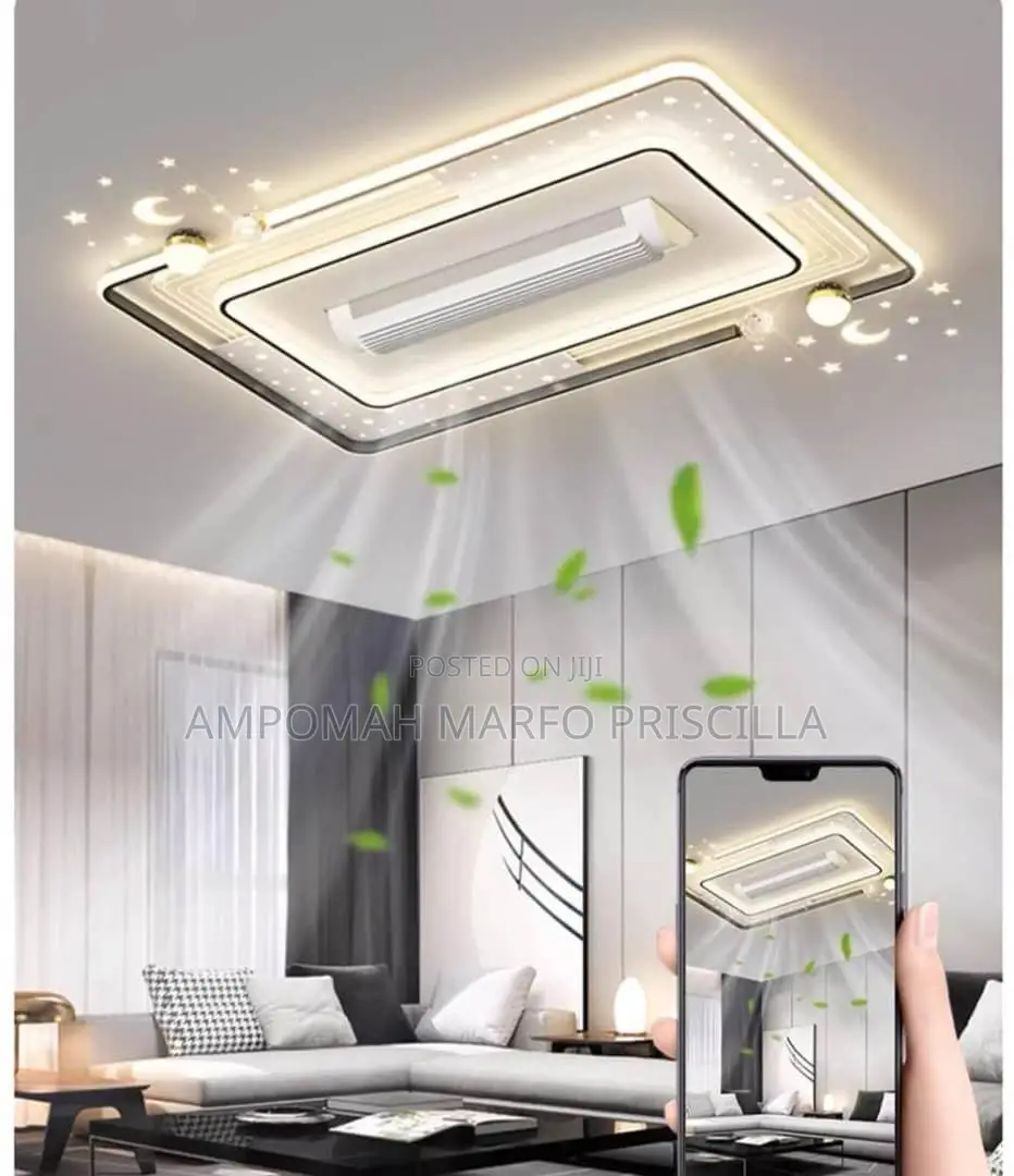 Blade-Less Ceiling Light With Movable Fan Function Like A.C