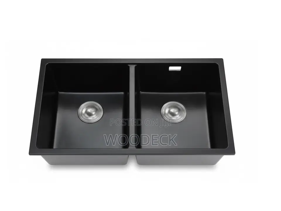 Granite/ Acryclic Double Bowl Sink ( Black/White)