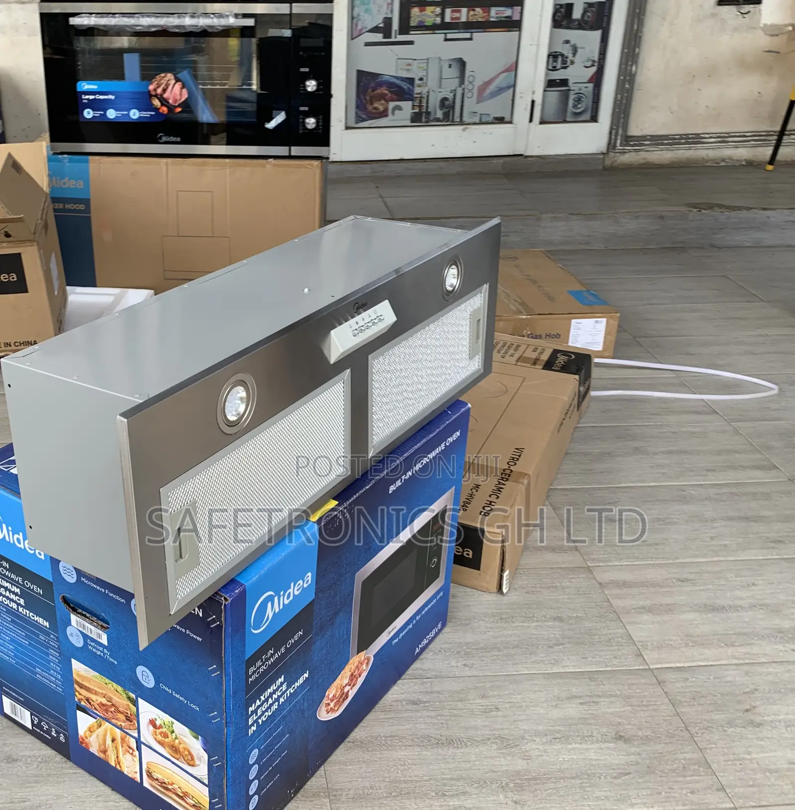 Secure New Grey Midea 90cm Hood Built in Extractor Sku: 90t01