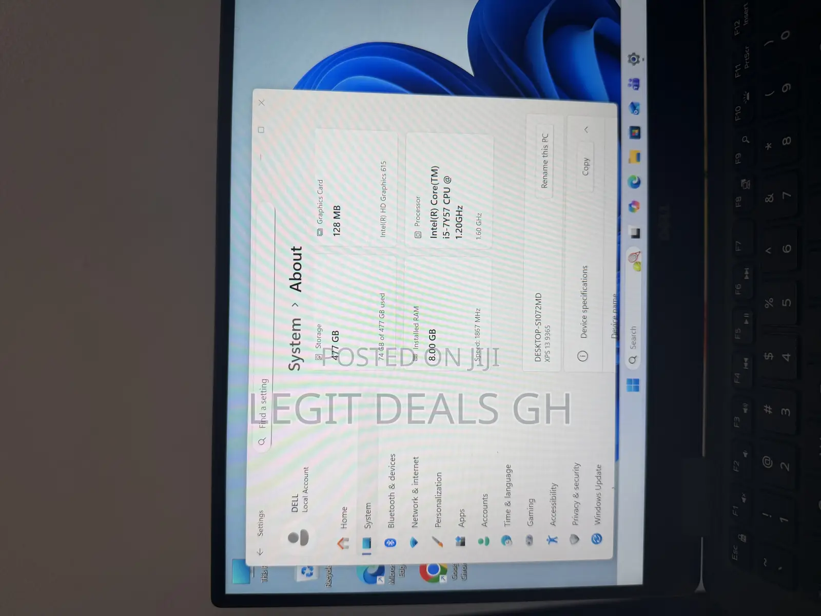 Laptop Dell XPS 13 9365 8GB Intel Core i5 SSD 512GB