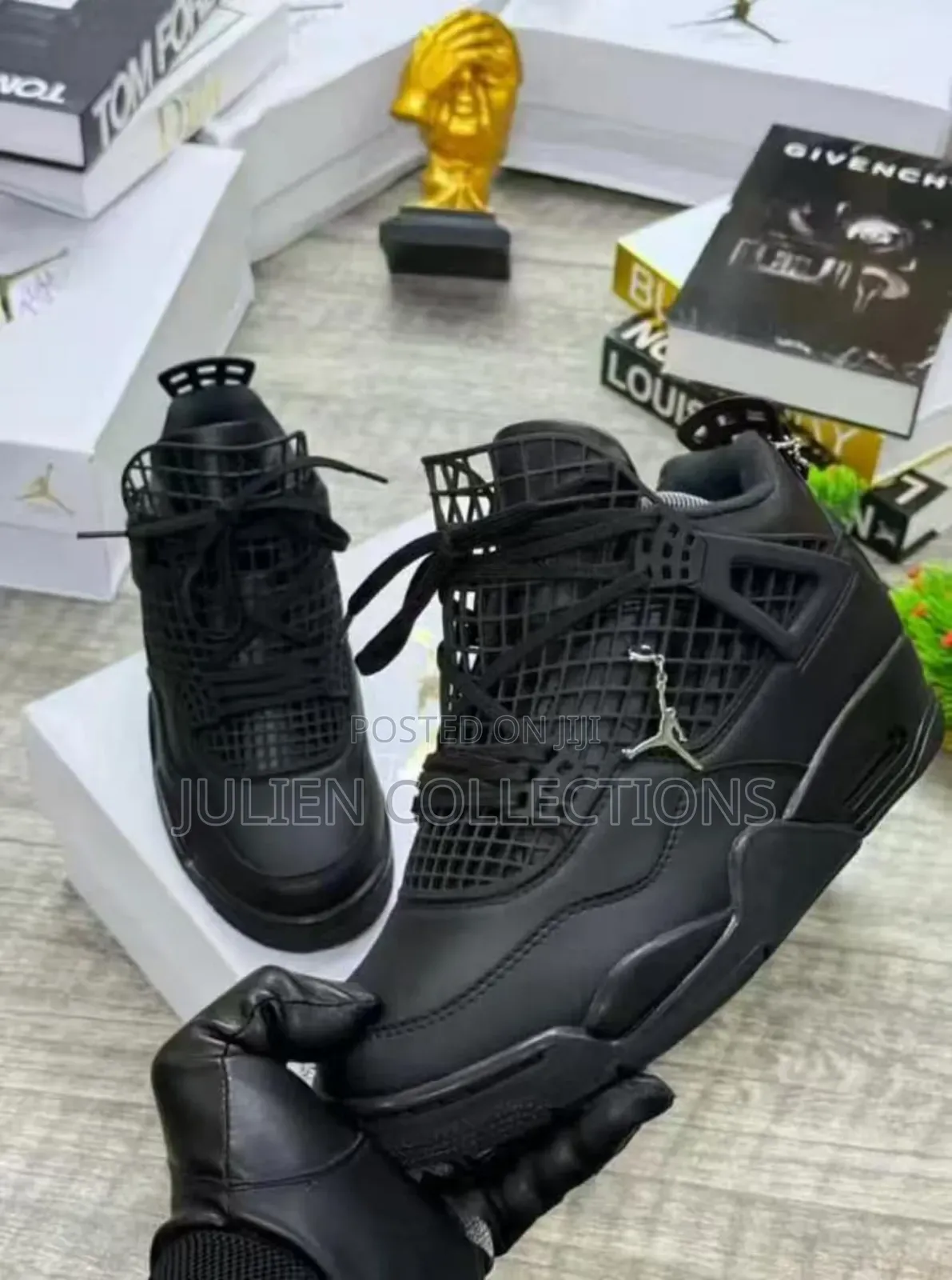 Jordan 4 Net Rattan Black