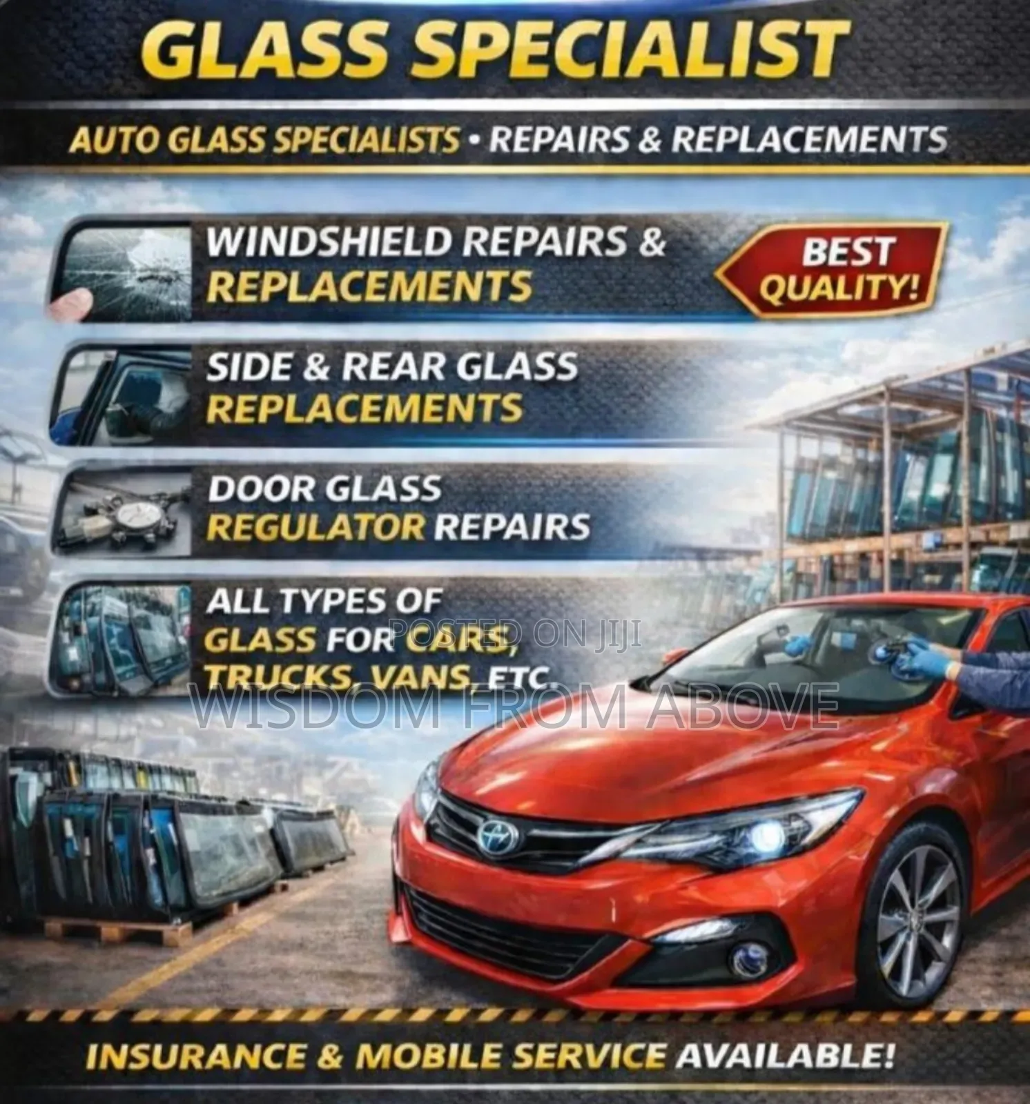 Professional Windscreen Cracked Repairs Mobile Services Available