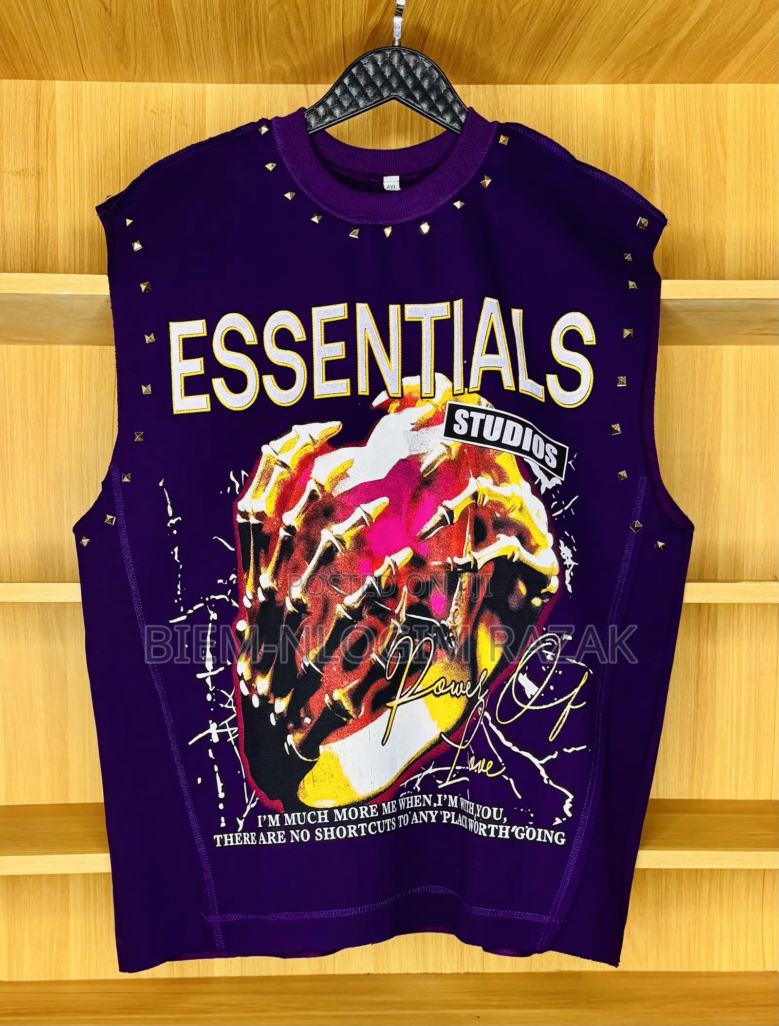 Essentials Thick N Heavy Crop Armless Tshirts Available in Stock