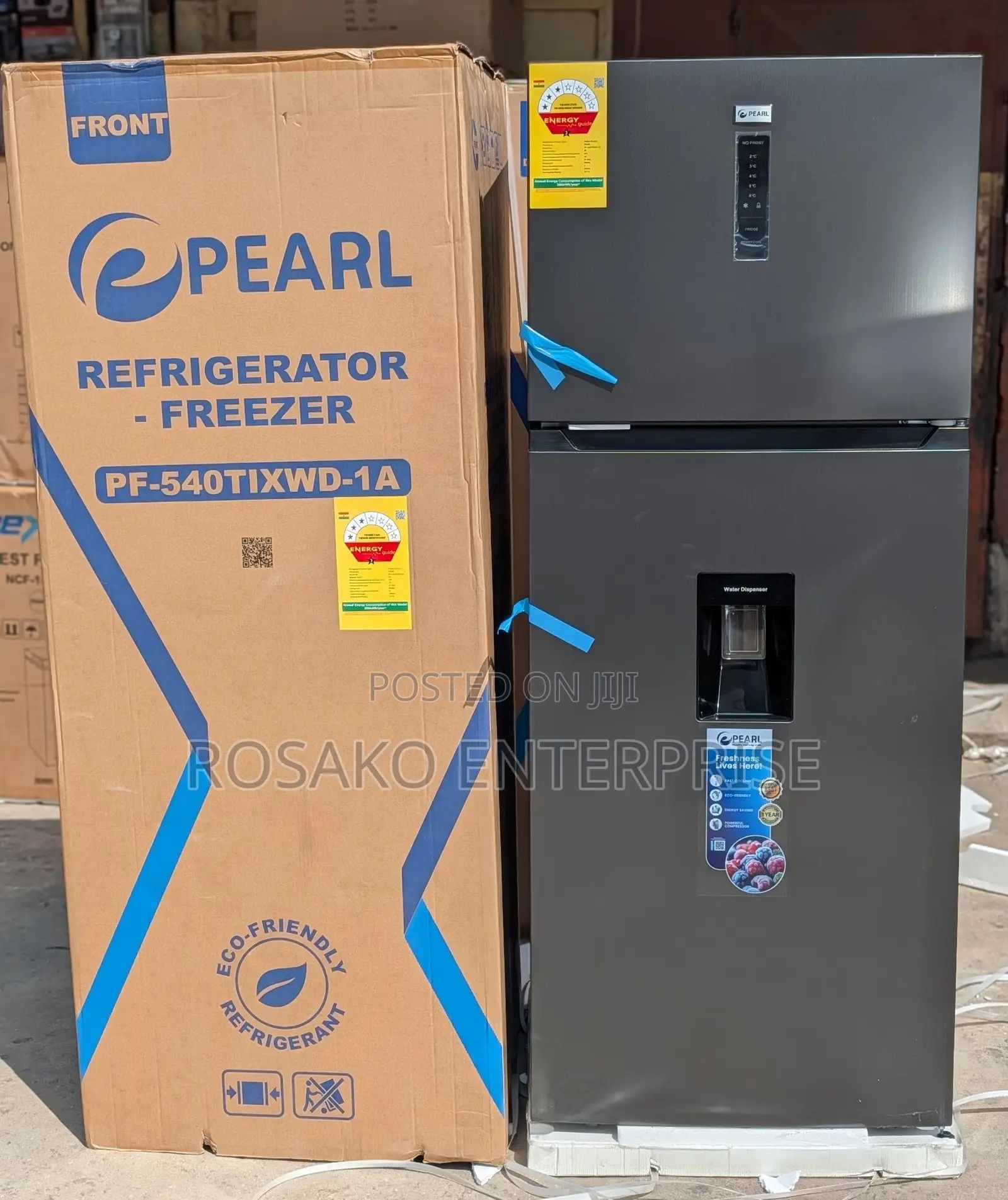 Pearl 415l Double Door Top Freezer