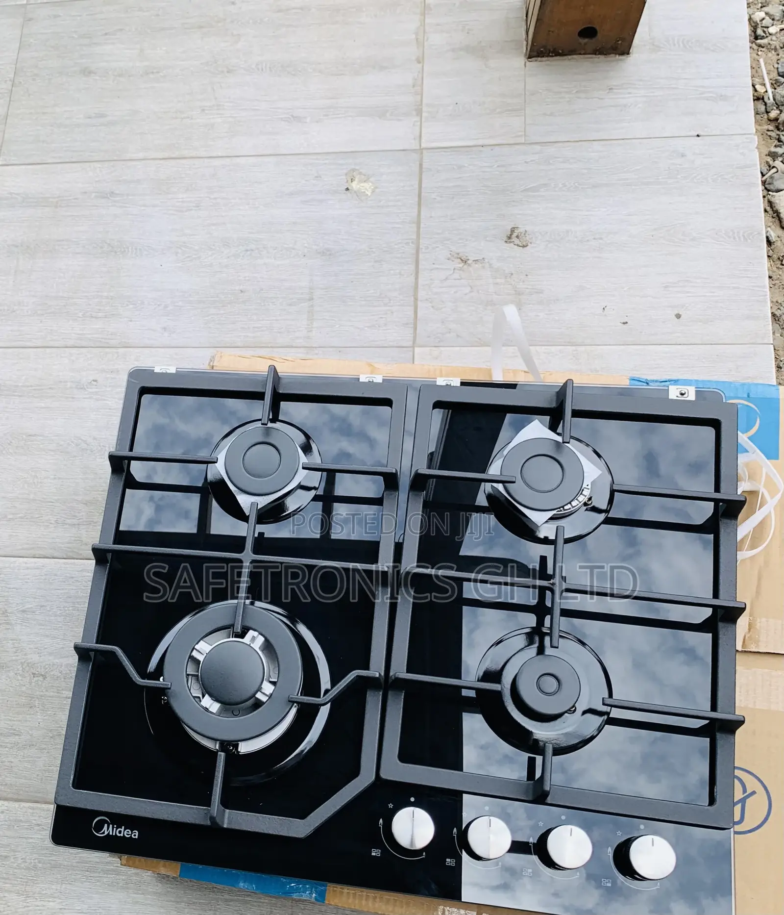 Choose Midea 60cm Black 4 Gas Inbuilt Hob Electric Burner