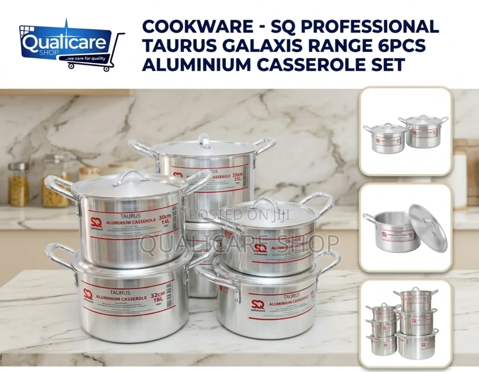 Sqp Taurus Galaxis Range 6pcs Aluminium Casserole Set