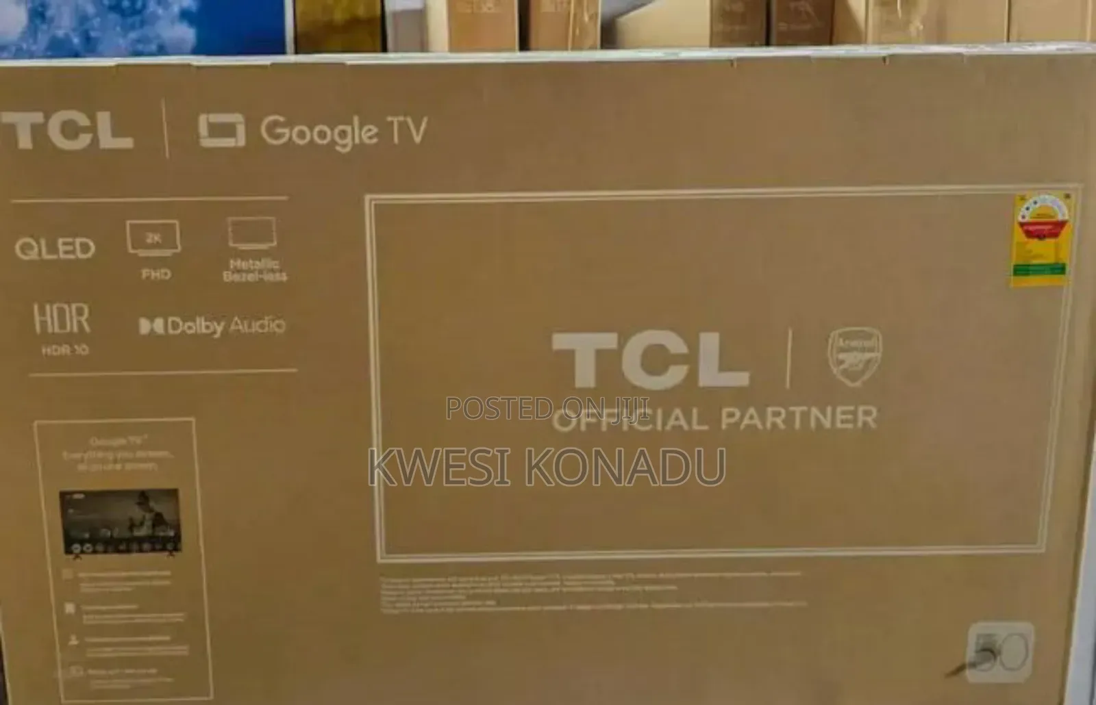2026 TCL Qled 50 Inches Google Slim Frameless Tv