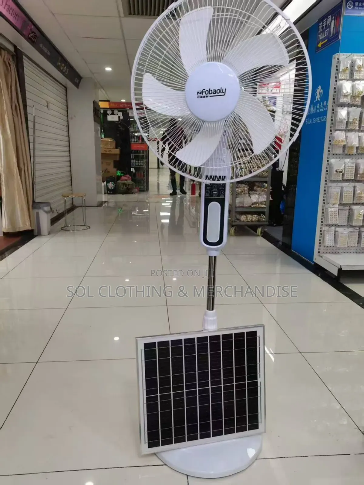 Standing Solar Reheargable Fan