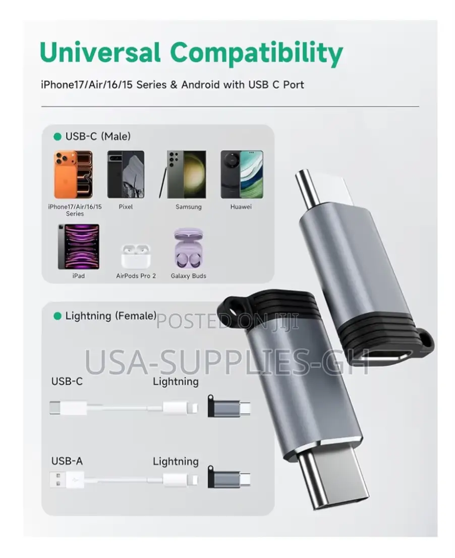 Apple Lightning to USB C Adapter From Usa