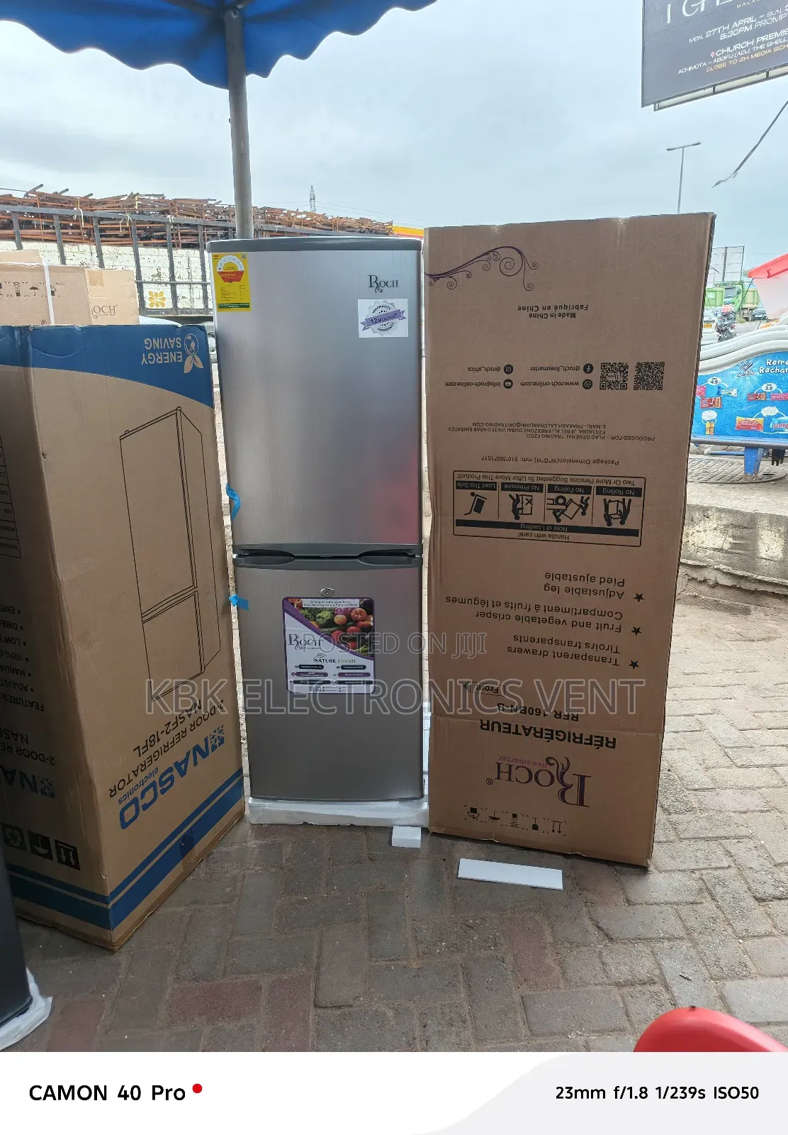 Roch 145ltr Double Door Refrigerator