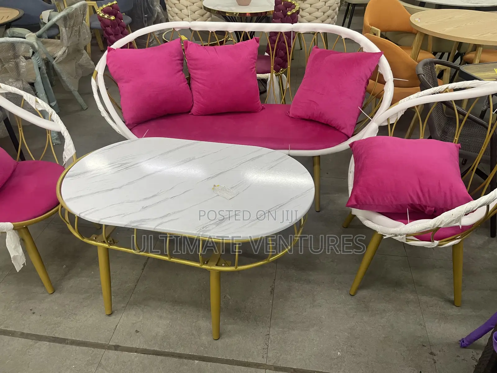 A White Oval Coffee Table
