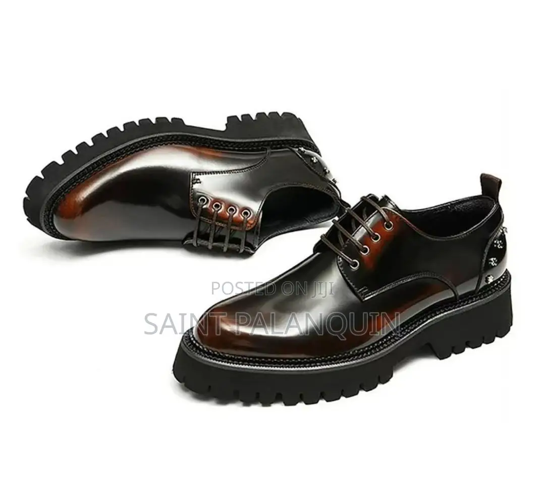 Santimon Men’S Black Dress Shoes