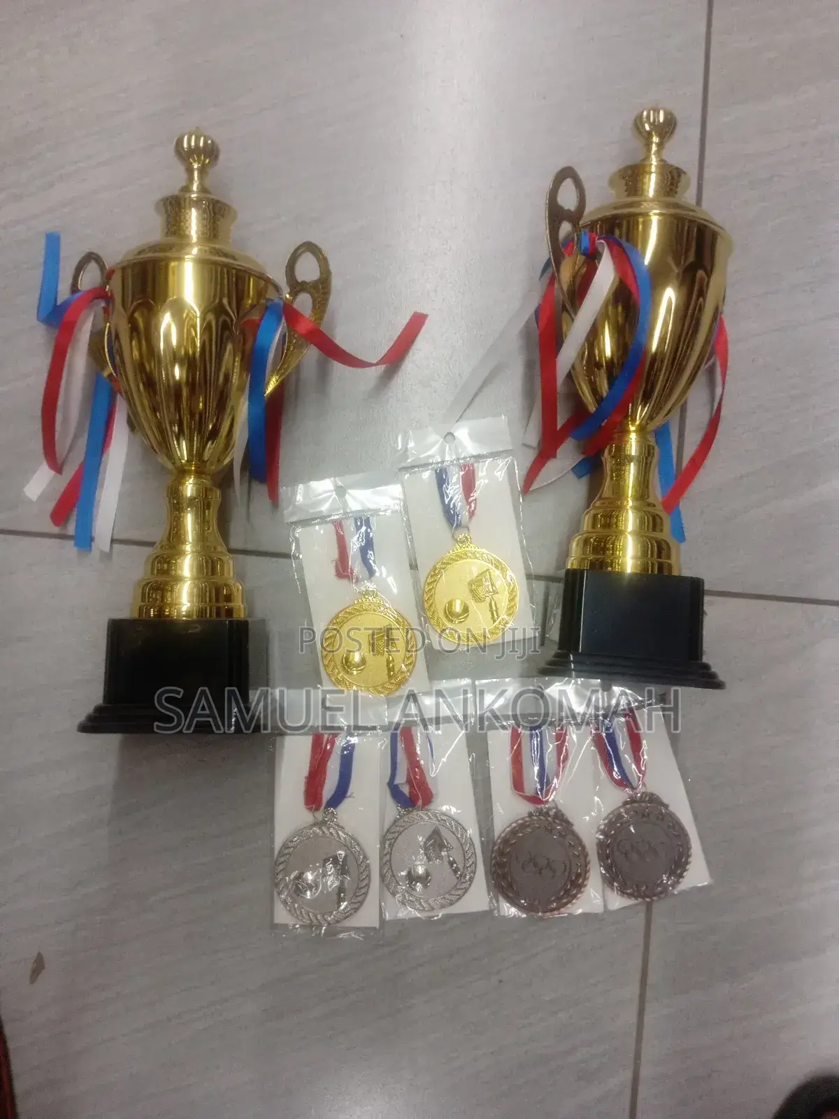 Complete Sports Award Set – Gold Trophies Medals