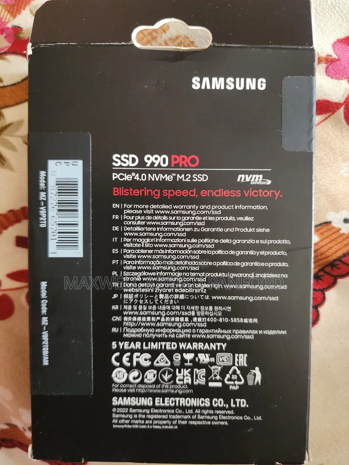 Samsung 990 Pro Series 2tb Pcle Gen4 X4 Nvme 2.0e