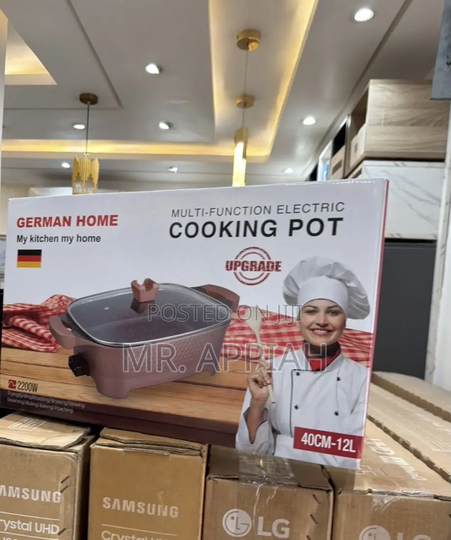 Efficient German 12liters Electric Multi-Purpose Cooking Pot(2200w)