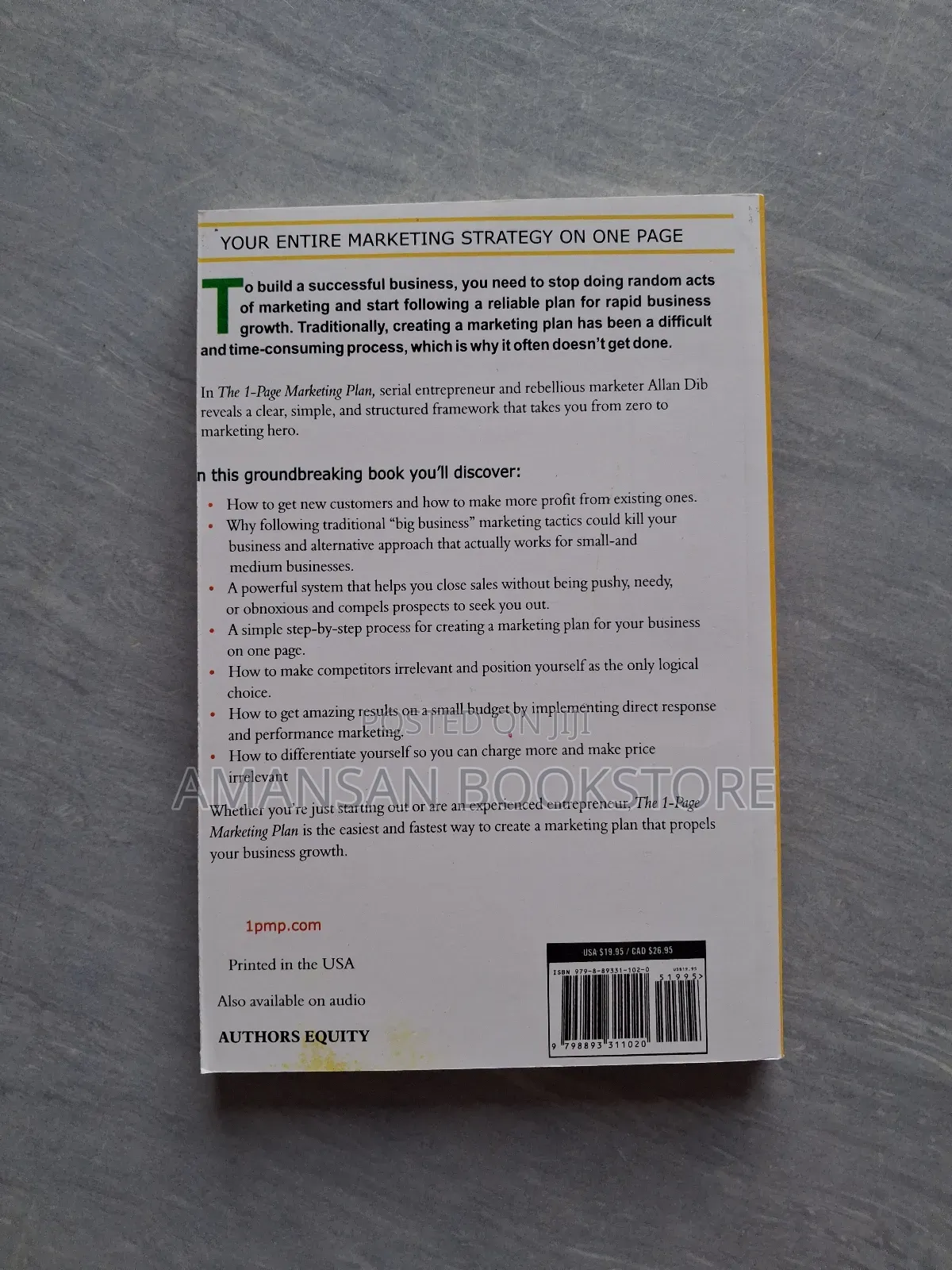 The 1-Page Marketing Plan