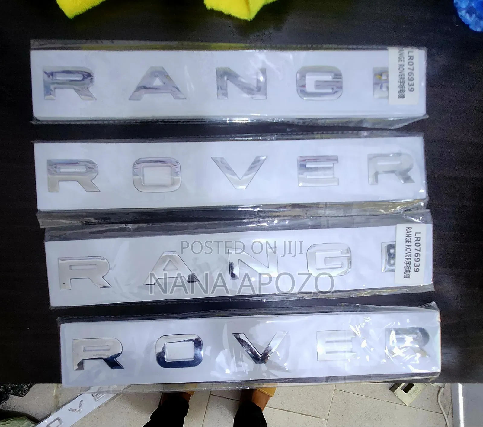 Hood and Trunk Emblem Range Rover Letters