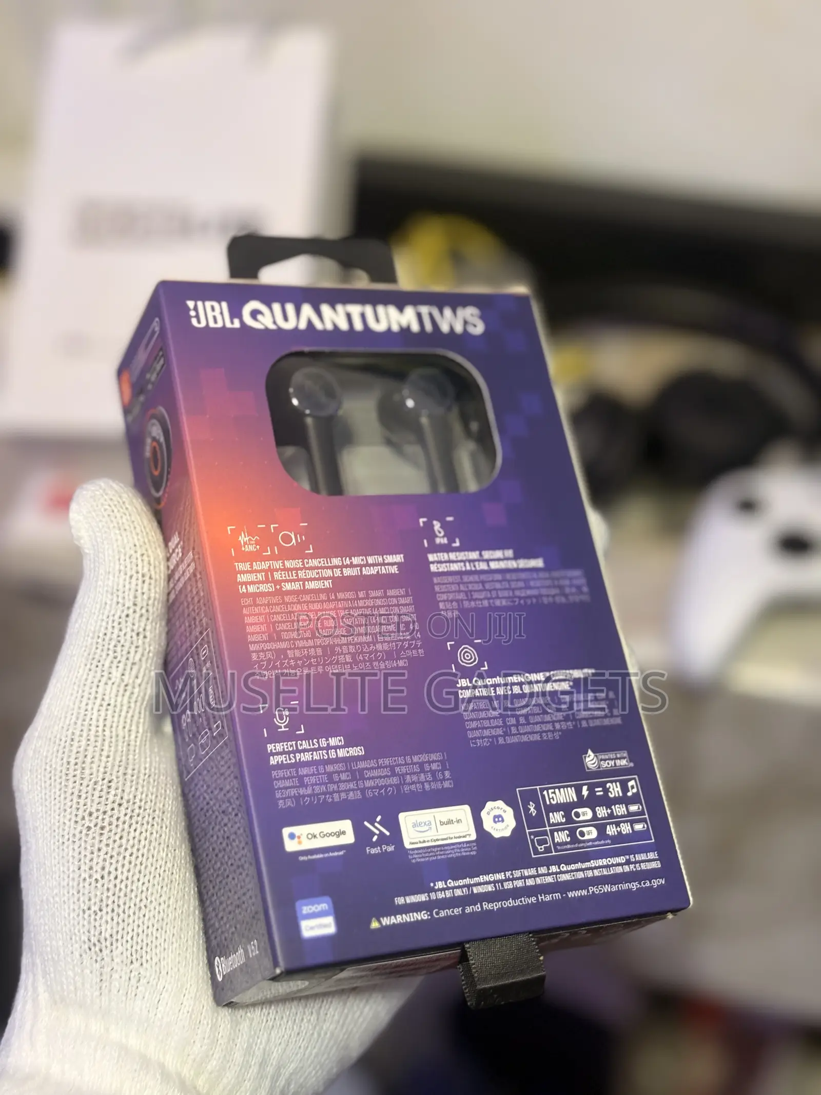 JBL Quantum TWS Gaming Earbuds - Low Latency, Anc, Clear Sound