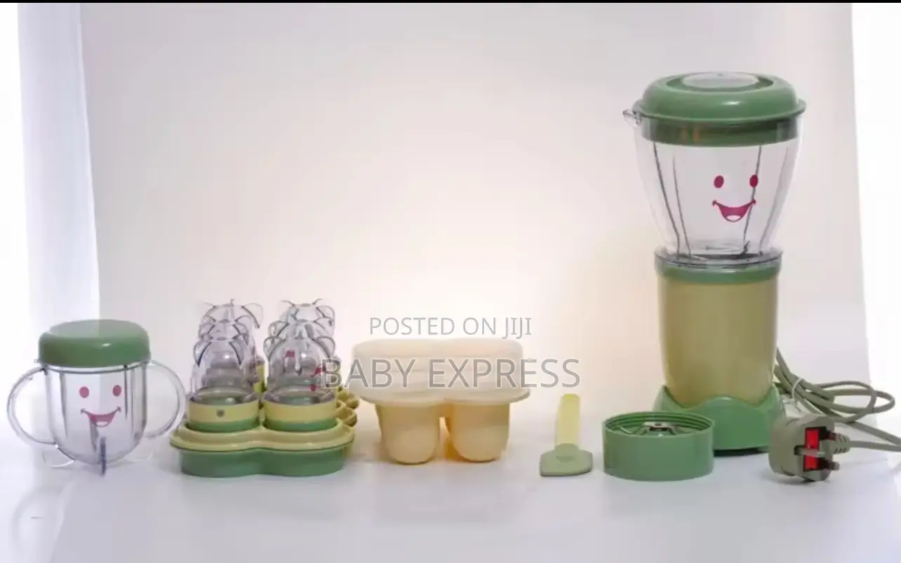 2‐In‐1 Baby Food Blender (Dry Wet) + Silicone Storage Containers +