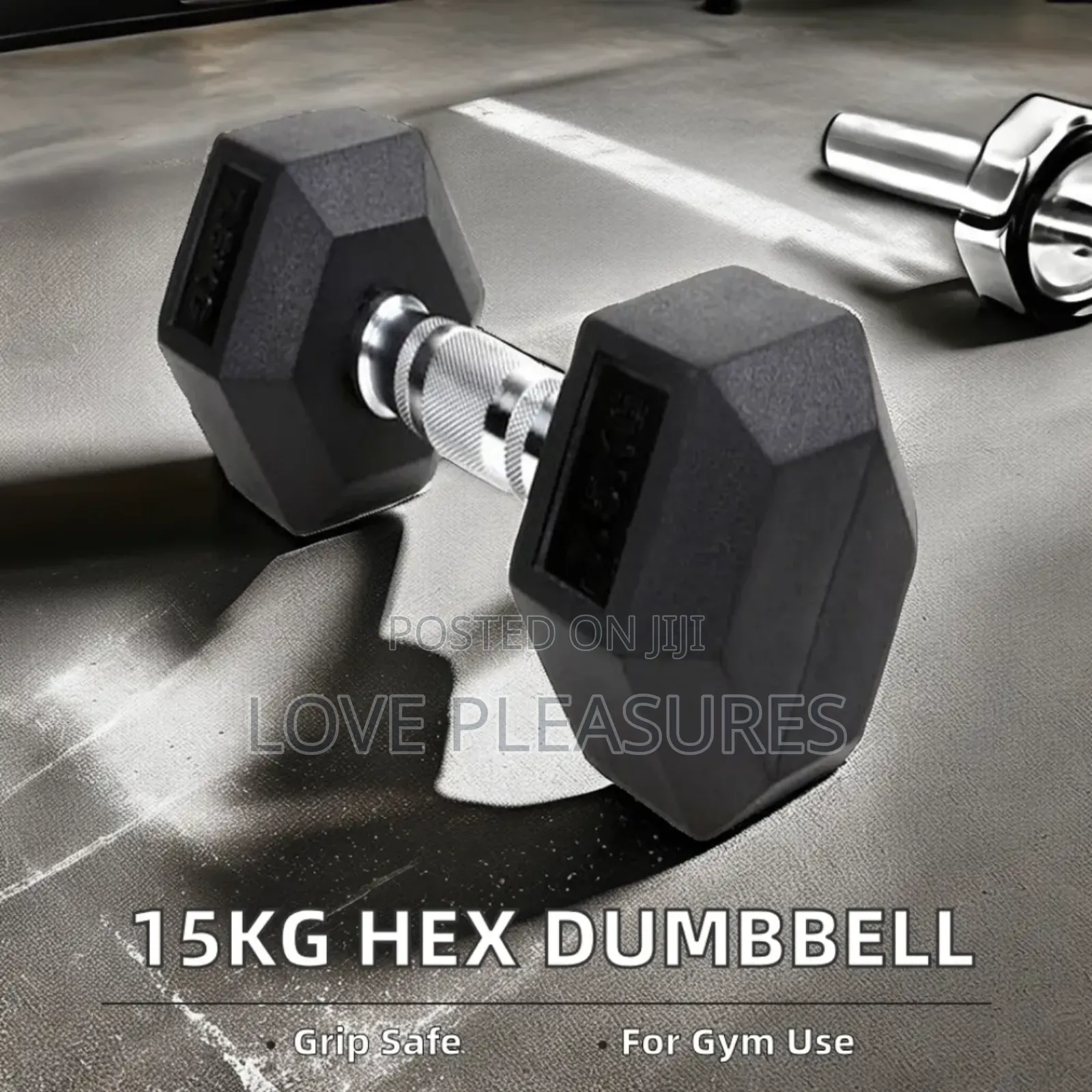 Pair of 15kg Home Gym Fitness Dumbell