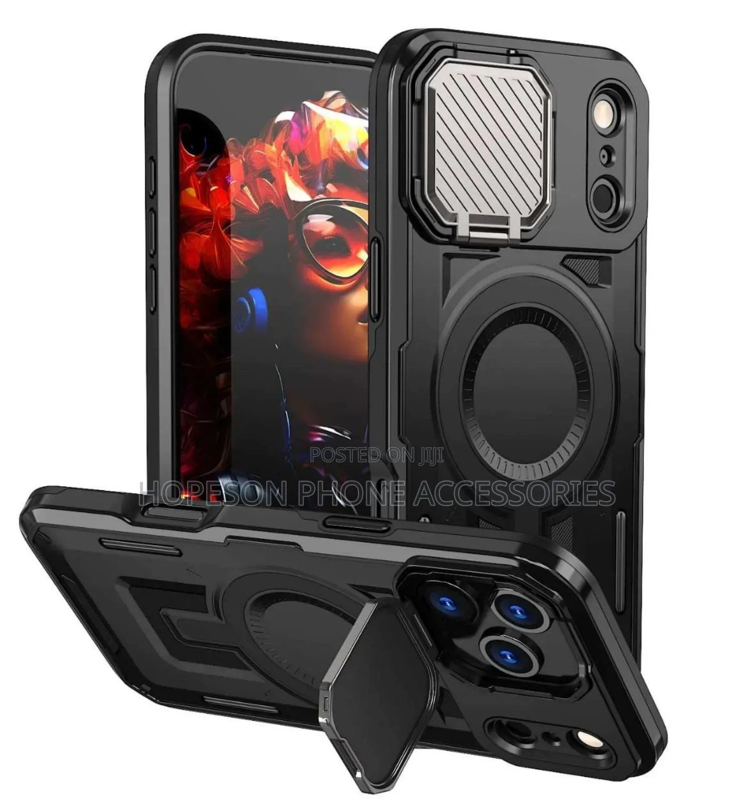 Quality Shookproof Case- Magsafe Wireless Charge Support- Camera Cover