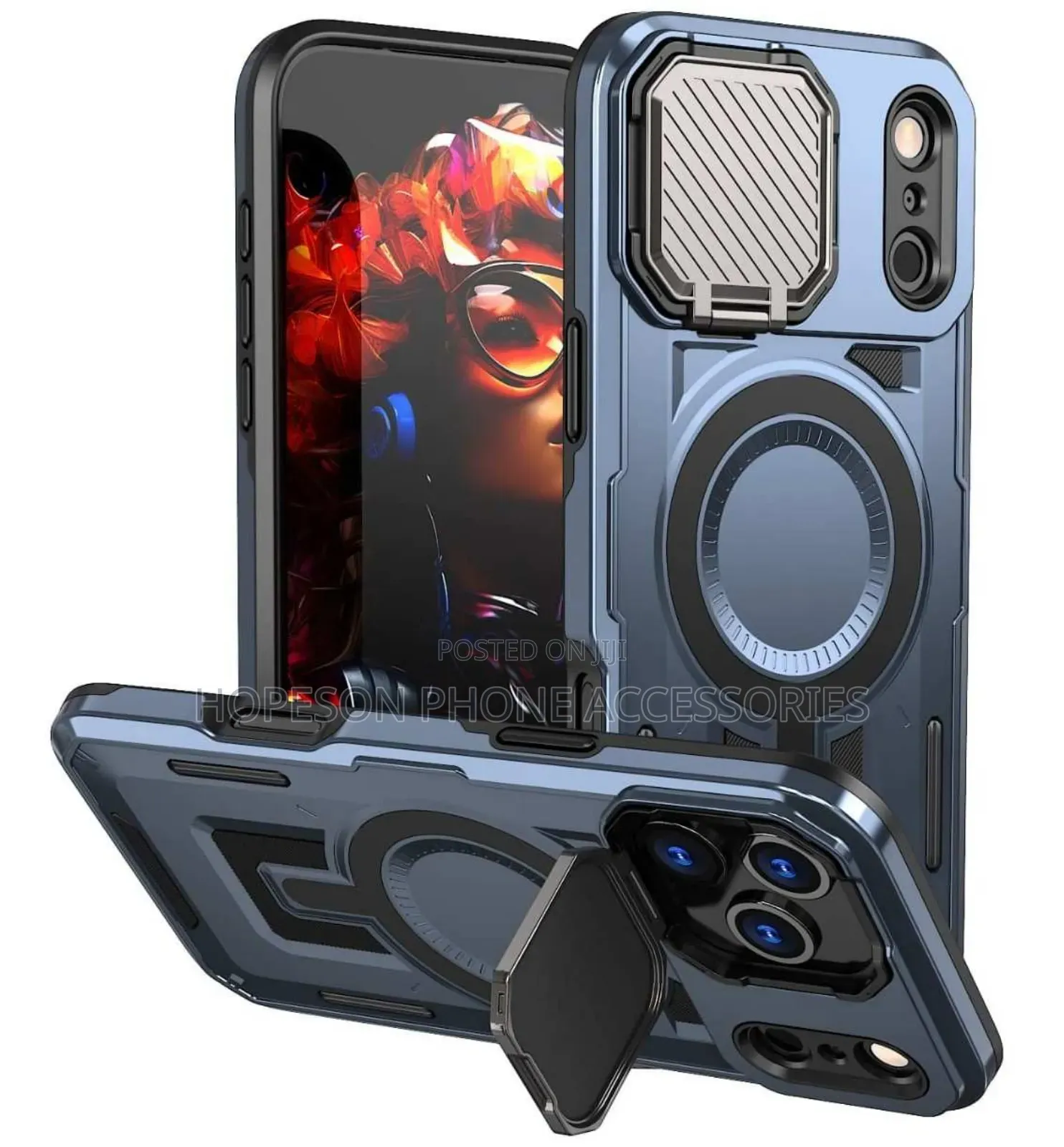 Quality Shookproof Case- Magsafe Wireless Charge Support- Camera Cover