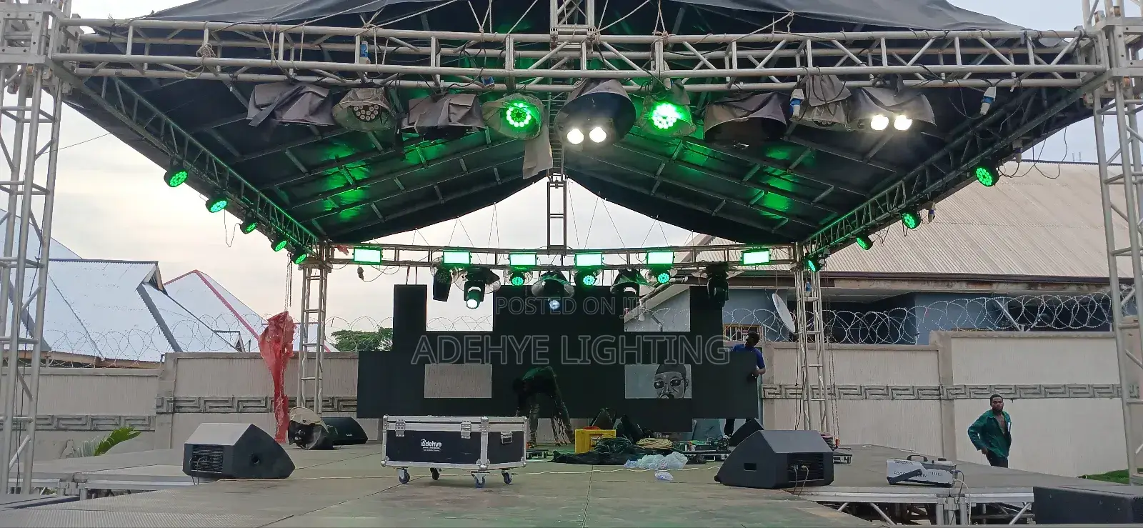 Platform,Trusses, Lighting System and Led Screen Pannels for Rentals